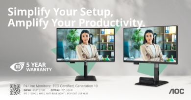 AOC Professional P4 series: Νέες Οθόνες 120 Hz με αναδυόμενα USB hubs!
