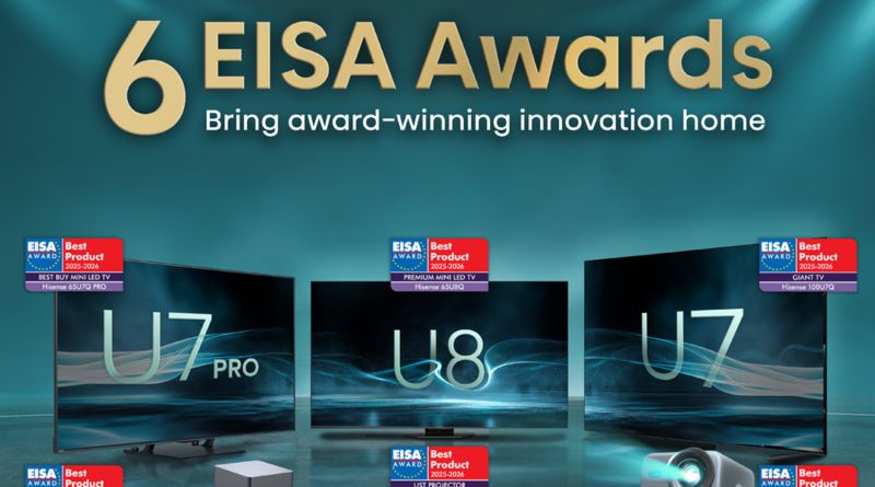 Η Hisense ξεχωρίζει διεθνώς με 6 βραβεία EISA
